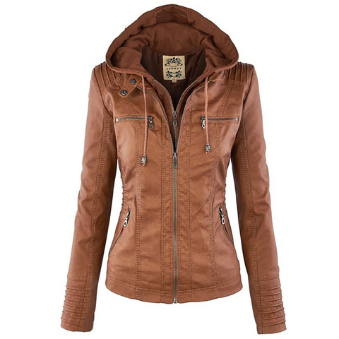 2022 Winter Faux Leather Jacket Women Casual Basic Coats Plus Size 7XL Ladies Basic Jackets Waterproof Windproof Coats Female 50 ► Photo 1/6