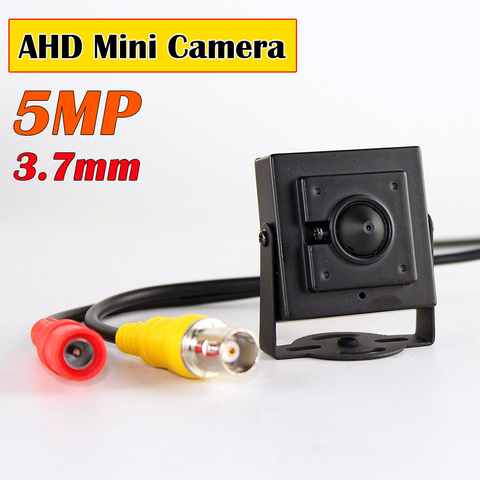 HD 5MP AHD Camera 1080p CCTV security camera 2MP Mini ahd camera 3.7mm Cone Lens super small surveillance Cam with bracket ► Photo 1/4