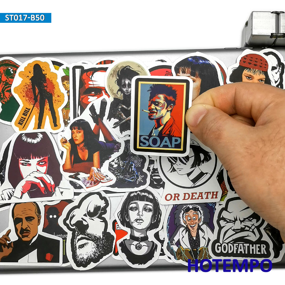 50 pcs Mix Lot Stickers Skateboard Sticker Graffiti Laptop Luggage Car Decals 