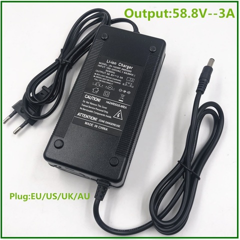58.8V 3A Battery Charger For 14S 48V Li-ion Battery electric bike lithium battery Charger High quality Strong with cooling fan ► Photo 1/6