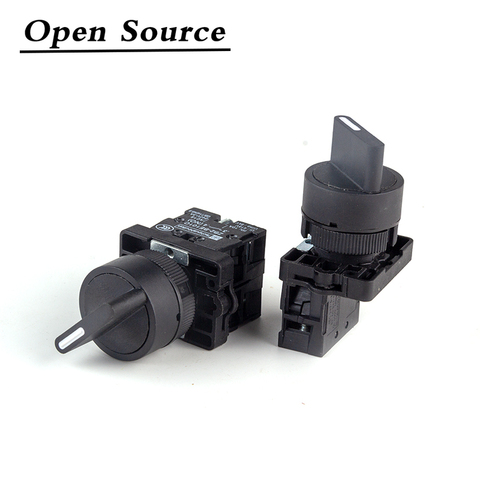 22mm XB2-ED21 XB2-ED33 Self-locking/Latching Knob Switch 10A/600V 2 Position 3 Position Select Button Switch ► Photo 1/6