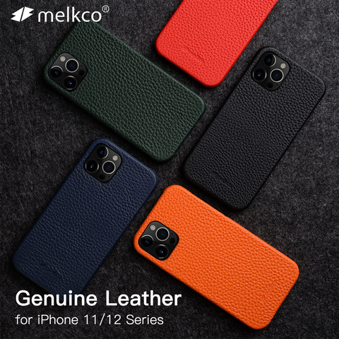 Premium Genuine Leather Case for iPhone 11 12 Pro Max 12 mini Luxury Business high-end Cowhide Phone Case for Back Cover ► Photo 1/6