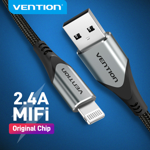 Vention MFi USB Cable for iPhone 12 Max 11 Xs X 8 Plus USB Charge for iPhone 12 Mini 2.4A Fast Charging USB Charger Data Cable ► Photo 1/6