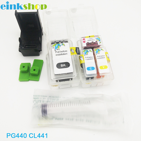 Einkshop pg 440 cl 441 smart ink cartridge for canon pg-440 cl-441 Pixma MG2240 MG2180 MG2140 MG3180 MG3540 printer ► Photo 1/6