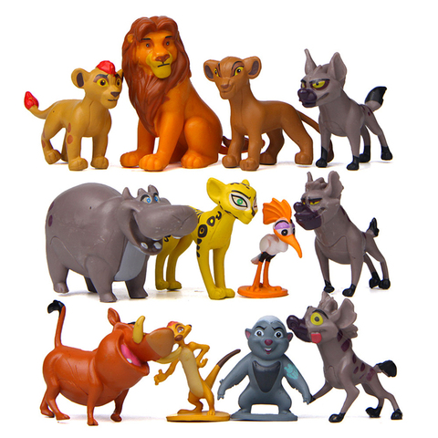 12 Pcs/Set Disney Movie The Lion King Simba Nala Pumbaa Timon Zazu Anime Action Figures Dolls Model Toys Children Birthday Gift ► Photo 1/6