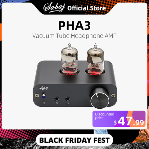 Sabaj PHA3 Vacuum Tube Headphone Amp 2X6J9 Low Ground Noise Integrated Stereo Amp Audio HIFI Output Protection for Headphone ► Photo 1/6