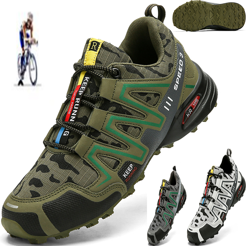 MTB Cycling Shoes Outdoor Mountain Triathlon Bicycle Sneakers Mens Bike Shoes 