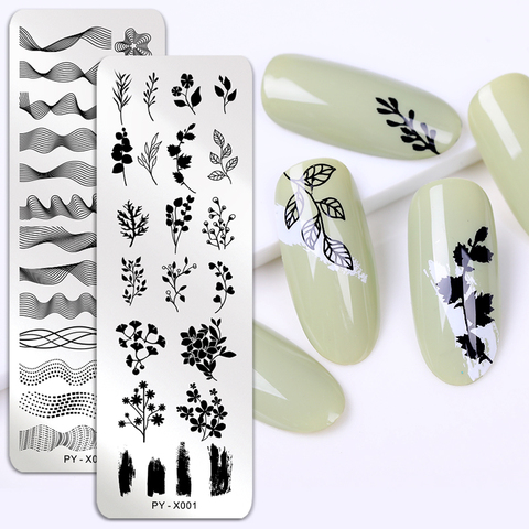 PICT YOU  Nail Stamping Plate Flower Geometry Animals For Nails Printing Templates Tools DIY Nail Designs Image Plate Stencil ► Photo 1/6