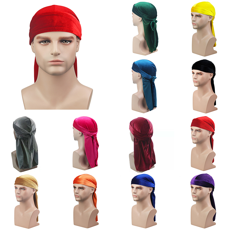 Unisex Silky Durags Bandanas Turban Hat Wigs Doo Men Satin Durag Biker  Headwear Headband Hair Accessories Extra Long Tail Du-Rag - AliExpress