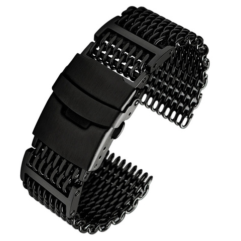 High quality mesh stainless steel watchband 20mm 22mm 316L stainless steel bracelet for iwc omage wrist band metal milan band ► Photo 1/6