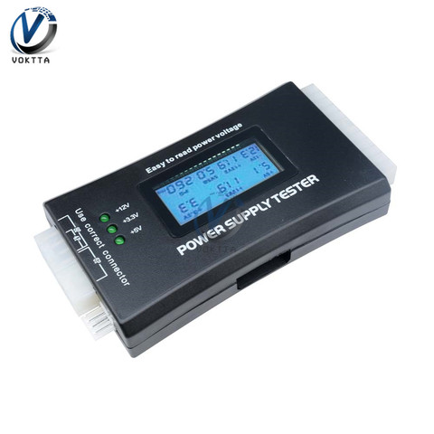 Digital LCD Battery Tester Power Supply Meter 20/24 Pin ITX ATX BTX LCD Tester ATX Connector Battery Power Monitor ► Photo 1/6