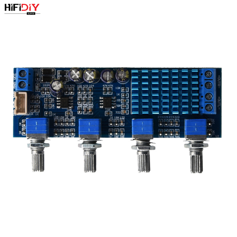 HIFIDIY TPA3116 2.0 Amplifier Board Car Digital Audio Amplifier 50W*2 TPA3116 Home TREBLE MIDDLE BASS adjust for Speaker A2.0-4P ► Photo 1/6