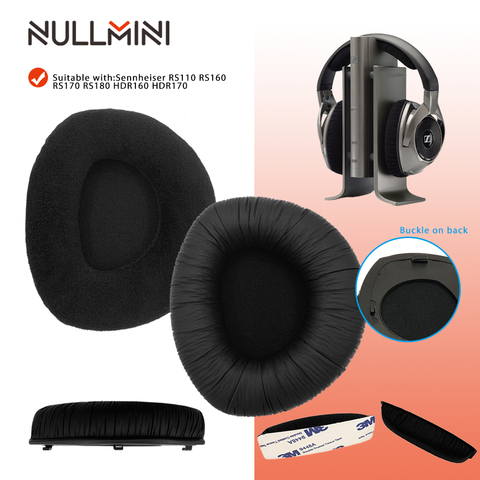 NullMini Replacement With Plastic Hooks Earpads for Sennheiser RS110 RS160  RS170 RS180 HDR160 HDR170 Headphones Sleeve Earphone ► Photo 1/6