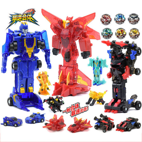 Burst Speed Wild Merge Deformation Robot Toy Car Action Figures Flips Capture Transform Robot Car For Kids Toys Birthday Gift ► Photo 1/6