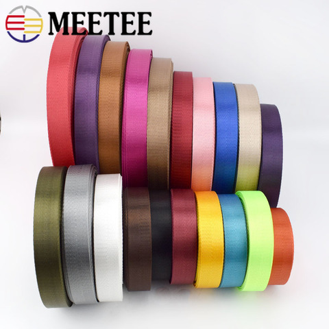 Meetee 8Meters 25mm High Quality Nylon Webbing Band Herringbone Pattern Lace Tape Ribbon DIY Bag Strap Sewing Belt Accessories ► Photo 1/6