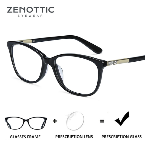 ZENOTTIC Cat Eye Prescription Progressive Glasses Women Photochromic Anti Blue Light Glasses Optical Myopia Prescription Eyewear ► Photo 1/6