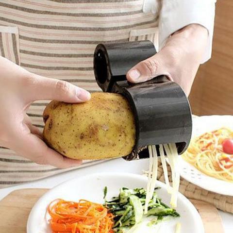 Double-head Spiral Slicer Grater Zucchini Noodle Pasta Spaghetti Maker Vegetable Cutter Peeler with Knife Sharpener Grindstone ► Photo 1/6