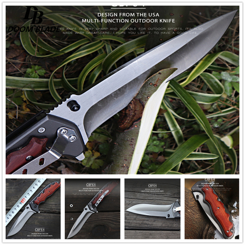 Knives 5Cr15MoV Blade Folding Knife Cs Go Wooden Handle Top Knifes Faca Tactical Hunting Survival Knives Camping Tool ► Photo 1/6