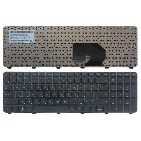 Russian Keyboard for HP Pavilion DV7-6100 DV7-6000 DV7-6200  634016-251 639396-251 RU Black with frame ► Photo 1/4