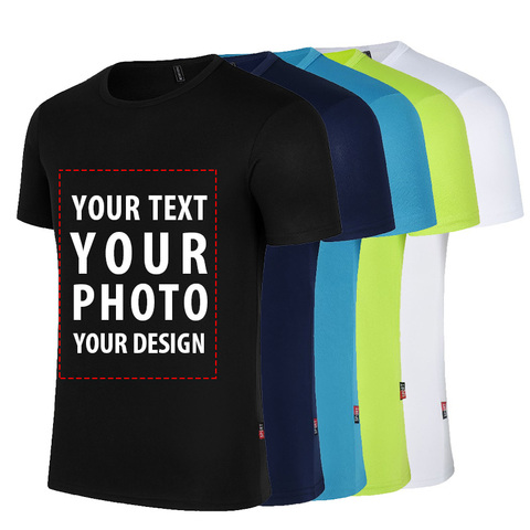 Men Tops Tees Shirt 2022 Summer Men's Breathable Casual Short Sleeve Tshirts Custom Your Own Personalized T-shirt Print Photo ► Photo 1/6
