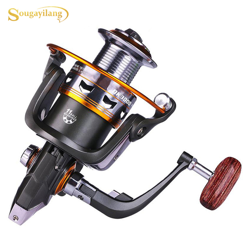 Sougayilang 11 Ball Bearing Spinning Fishing Reel 5.2 : 1 High Speed Gear Ratio Right/left Inter-changeable Handle Fishing Wheel ► Photo 1/6