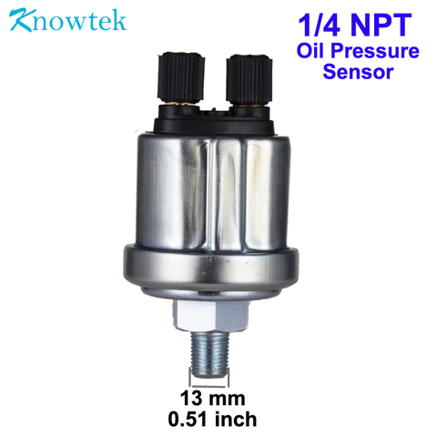 1/4 NPT 13mm Thread VDO Oil Pressure Sensor 0 to 10 Bars Diesel generator part  stainless crew plug Alarm pressure sensor  ► Photo 1/6