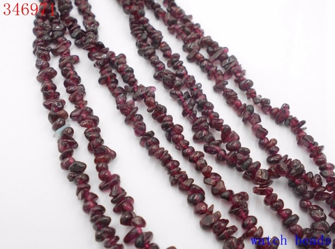 DIY Bracelet Necklace metal jewelry accessories Making 34inch Natural garnet Chips loose Beads necklace Stone necklace ► Photo 1/1