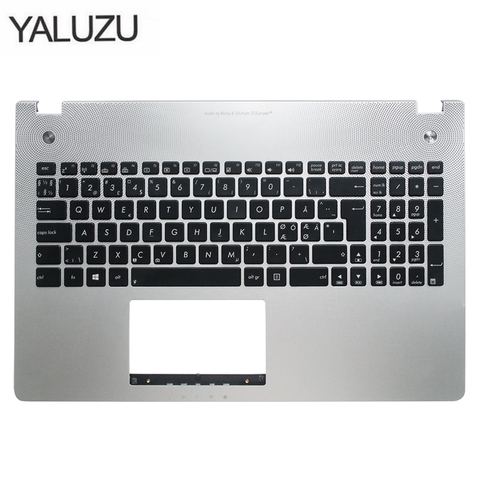 New new laptop keyboard bezel for ASUS  N56 N56V N56VM N56VZ N56SL Silver Topcase Palmrest upper case C shell backlight ► Photo 1/6