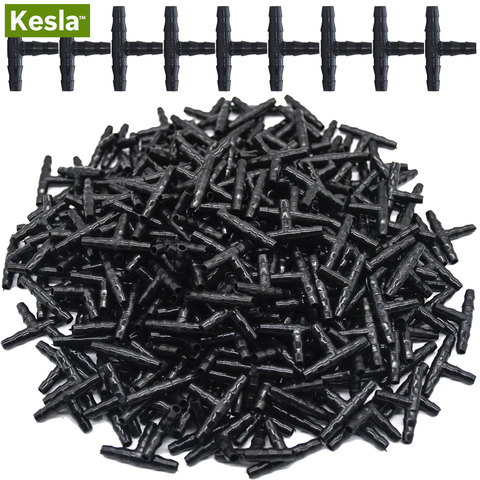 KESLA 100PCS 1/4 Inch Dripper Watering Tee Connector Joint Drip Irrigation Greenhouse Garden Tools Repair Fitting for 4/7mm Hose ► Photo 1/6