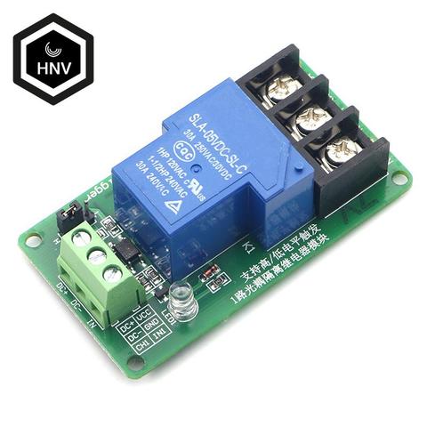 ONE 1 channel relay module 30A with optocoupler isolation 5V 12V 24V supports high and low Triger trigger ► Photo 1/5