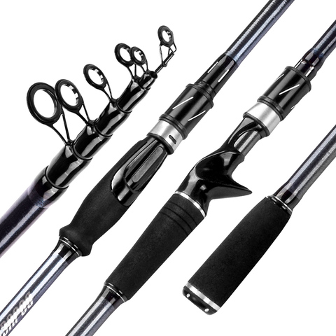 Casting Carbon Fiber Spining Telescopic Fishing Rod Deep Sea Travel Mini 1.8M 2.1M 2.4M 2.7M 3.0M ► Photo 1/1