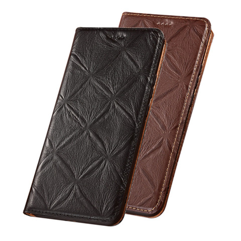 Luxury Cow Skin Leather Magnetic Book Phone Case Card Pocket For Xiaomi Mi MAX 3/Xiaomi Mi MAX 2 Holster Cases With Stand Funda ► Photo 1/6