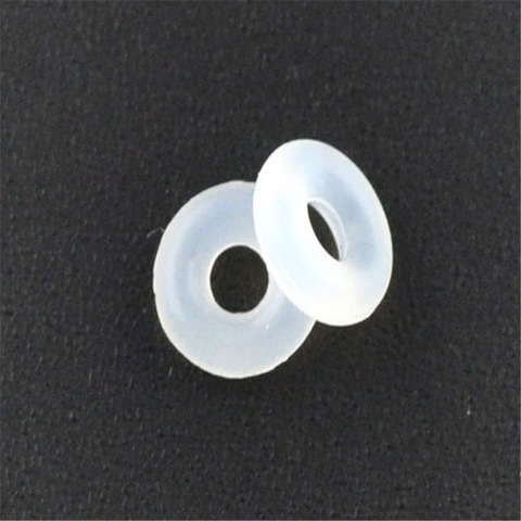 500 PCs Doreen Box Rubber Stopper Rings Fit European Clip Beads White Color Round 6mm For DIY Jewelry Making Wholesale, Hole:2mm ► Photo 1/3