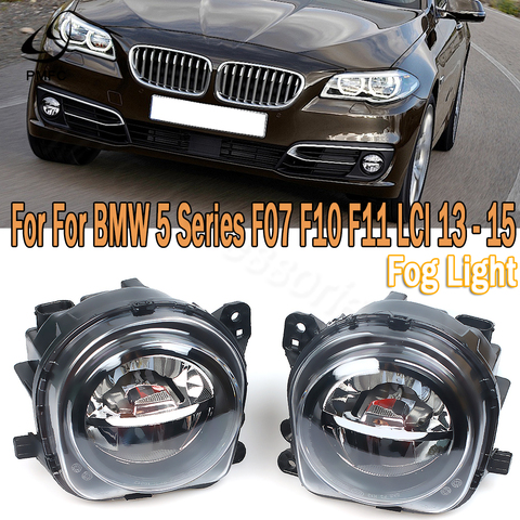 PMFC Fog Light LED Front Bumper Fog Lamp Foglight Car-styling For BMW 5 Series F07 F10 F11 LCI 2013 2014 2015 63177311293 ► Photo 1/6