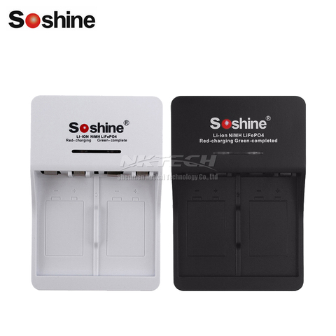 Soshine 9V Li-ion Ni-MH Battery Charger Smart SC-V1 6F22 Rechargeable Lithium LiFePO4 Batteries Chargers 2-Slot Input AC 90-260V ► Photo 1/6