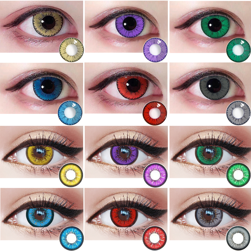 Cosplay Lenses Halloween Colored Contact Lens for Eyes Red Bule Lenses Color  Cute Little Devil Anime Contact Lense Anime Fair - Price history & Review |  AliExpress Seller - Contact lenses Store 