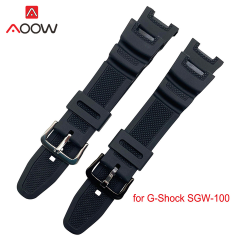 Silicone Strap Watchband for Casio G-shock SGW-100 SGW100 Rubber Sport Waterproof Men Replace Band Bracelet Watch Accessories ► Photo 1/5