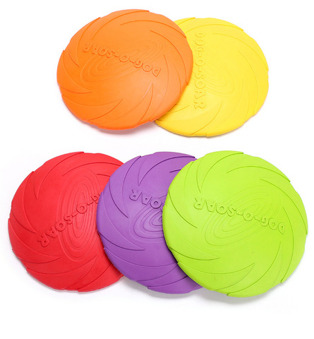 Pretty&Better  Silicone Flying Saucer Dog Cat Toy Dog Game Flying Discs Resistant Chew Puppy Training Interactive Dog Supplies ► Photo 1/6