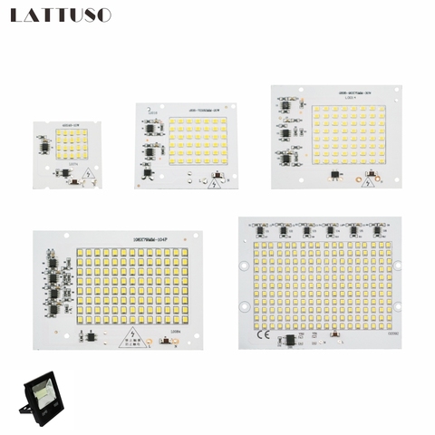 LATTUSO Led Lamp 10W 20W 30W 50W 100W Smart IC Floodlight COB Chip SMD 2835 5730 Outdoor Long Service Time DIY Lighting In 220V ► Photo 1/6