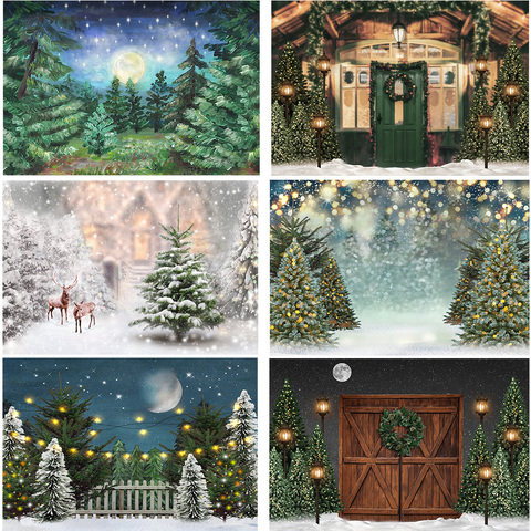 Photography Background Christmas Snow Christmas Trees Snowfield Backdrop Winter Forest Birthday Artistic Portrait Photo Shoot ► Photo 1/6