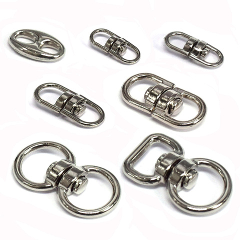 10pcs/pack Silver Metal Swivel Hook Clasp Key Chains Keyrings Connectors For Lanyards Paracord Handbag Bag Parts ► Photo 1/6