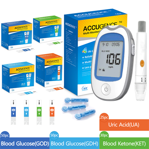 Blood Glucose Meter Uric Acid Test Kit & Glucose Strips Safe AQ UG Uric  Strips for Diabetes Gout Pregnant Glucometer - AliExpress