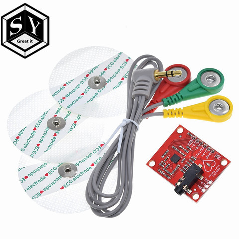 GREAT IT  Ecg module AD8232 ecg measurement pulse heart ecg monitoring sensor module kit for Arduino ► Photo 1/6