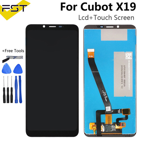 5.93'' Black For Cubot X19 LCD Display with Touch Screen Digitizer Assembly For Cubot X19S Mobile Phone Accessories ► Photo 1/4