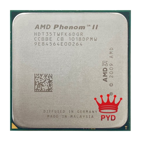 AMD Phenom II X6 1035T 1035 2.6G Six-Core CPU processor HDT35TWFK6DGR Socket AM3 ► Photo 1/2