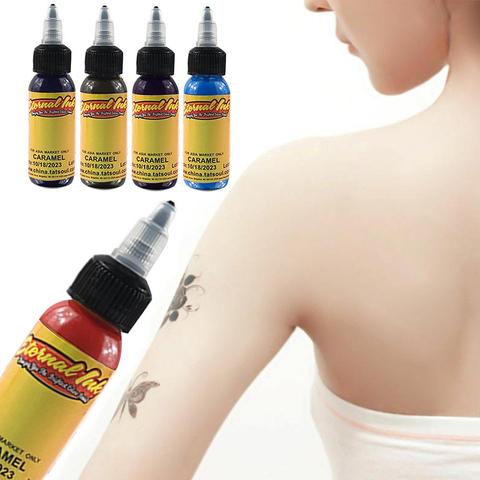 30ml/bottle Professional Tattoo Ink Set for Body Art Natural Plant  Permanent Pigment Paint Tattoo Ink 8 Colors