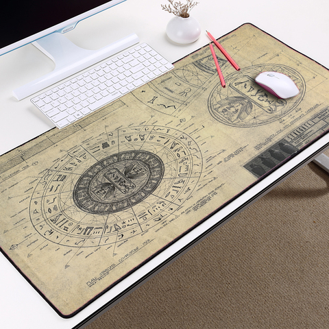 Mairuige STARGATE SG-1 Design Drawings Style Pattern Mousepad Mice Mat Pad Overlock Edge Large Size for Decorative Desktop ► Photo 1/6