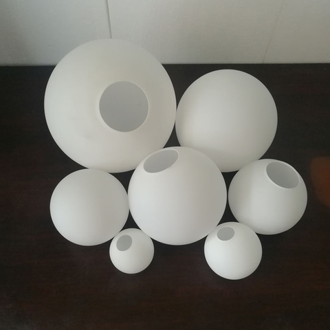 Modern and simple round ball high quality glass material high temperature explosion-proof non-deformation milk white glass lamps ► Photo 1/4