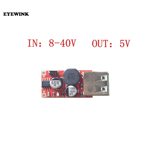 Fine 6-24V 12V/24V to 5V 3A CAR USB Charger Module DC Buck step down Converter 12v 5v power supply module ► Photo 1/1