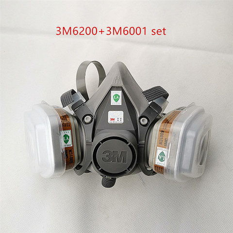 Original 3M 6200 gas mask  7 Piece Suit Respirator with 3M 6001 Suitable for use Anti-Fog Haze Pesticide Painting Spraying  ► Photo 1/6